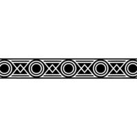 Geometric Art Deco Border Ornament, Black and White, vector