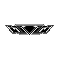 Geometric Art Deco with Glossy Highlights vector