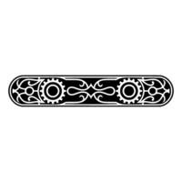 Steampunk Ornamental Border, Gears and Swirls, Black and White vector
