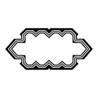 Geometric Frame Modern Black White with Clean Lines vector