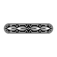 Geometric Feather Element, Black and White, Decorative Border vector