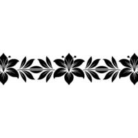 Black and White Floral Border, Simple, Elegant, and Modern vector