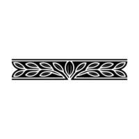 Elegant Foliage Border in Black and White vector