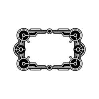 Art Deco Frame, Geometric, Black White, Minimalist vector