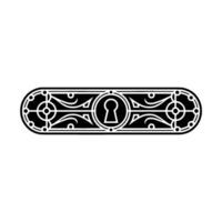 Elegant Keyhole Border Art Deco Black White Ornament vector