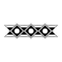 Geometric Art Deco Border, Black White Ornament, Clean Lines vector