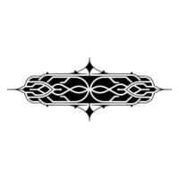 Black and White Geometric Ornament, Art Deco Style, Abstract vector