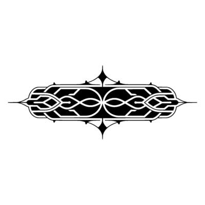 Black and White Geometric Ornament, Art Deco Style, Abstract