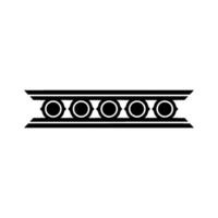 Minimalist Decorative Pattern Black and White vector