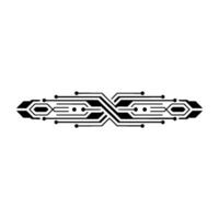 Abstract Circuitry Modern Tech Element on White Background vector