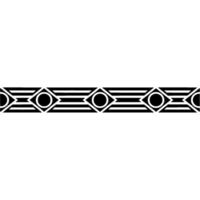 Minimalist Art Deco Pattern, Black and White Geometric vector