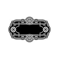 Steampunkinspired Mechanical Frame Illustration vector