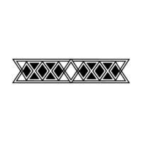 Geometric Line Art Black and White Diamond Border, Minimalist vector