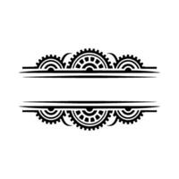 Geometric Gearwheel Element for Text Box Or Header vector