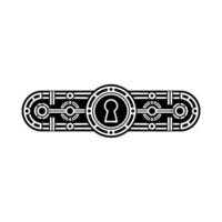 Abstract Keyhole Ornament Geometric Deco vector