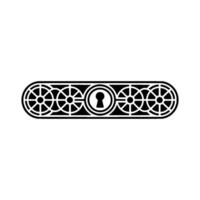 Ornamental Keyhole, Geometric Pattern, Minimalist vector