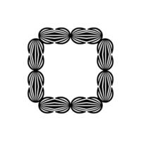 Abstract Geometric Frame Black and White, Minimalist vector