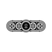 Steampunk Keyhole Mechanism Gears Security vector