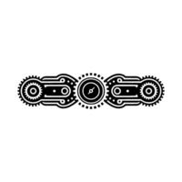 Elegant Steampunk Gear Motif with Radiant Center Abstract Illustration vector