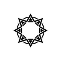 Geometric Star Minimalist Black on White vector