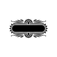 Mechanical Banner, Steampunk Emblem with Gear and Blank Space vector
