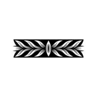Elegant Floral Border in Black and White, Minimalist Style vector