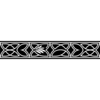 Elegant Celtic Knotwork Border with Foliage, Modern vector