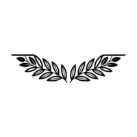 Minimalist Olive Branch Wreath, Elegant for Logos Branding vector