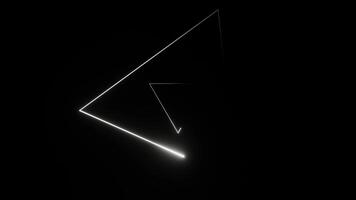 Movement Through White Neon Triangles Background VJ Loop in 4K video