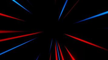 vermelho e azul néon desatado linhas movimento fundo vj ciclo dentro 4k video