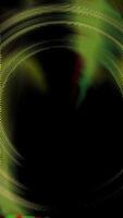 A green and yellow abstract background with a circular design video