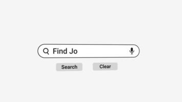 Animated Find Job Search Bar, Find Employment Online Interface video