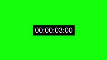 Animated Digital Timecode Green Screen, Running Timer Overlay video