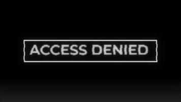 Animated Retro Access Denied Text Glitching Hacking Screen with Frame video