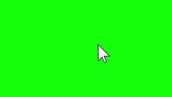 Mouse Click Cursor Loop Animation with Burst Effect on Green Screen video