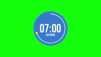10 Seconds Countdown Timer Animation on Green Screen Suitable for Workout, Presentation, or Segments video