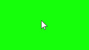 Mouse Click Cursor Animation with Click Burst on Green Screen video
