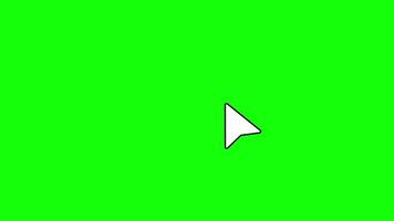 Mouse Cursor Click Animation with Burst Effect on Green Screen video