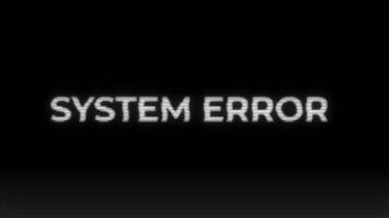 Animated Retro System Error Text, Old CRT Screen Glitch Warning video