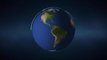 Animation of Earth encircled by expanding satellite grid video