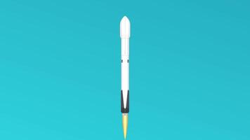 Rocket stages separate and return to Earth video
