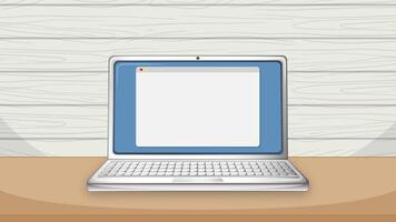 Laptop displaying social media interface and interactions video