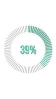 Circular progress bar animation with smooth transitions and a clean, modern design on a white background video