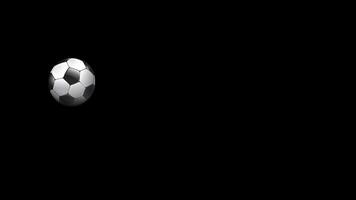 Soccer balls move fluidly across a black background, creating a rhythmic and energetic visual experience video