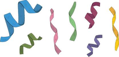 bows collection. decorative elements vector