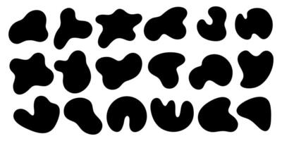 Irregular Blob or Blot Shape Abstract Elements vector