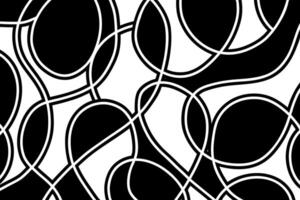 Groovy abstract horizontal black and white background, vintage aesthetic pattern, psychedelic texture. Fashion print with distorted pattern vector