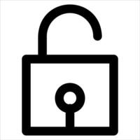 unique black and white icon of a padlock in white background vector