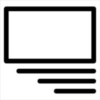 A new unique black and white icon of a television in white background vector
