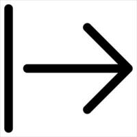 unique new black and white arrow pointing to the right in white background vector